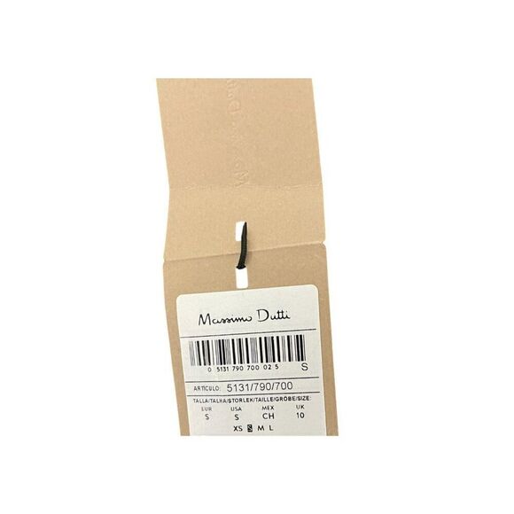 Massimo Dutti Womens Shirt Top Wool S Small Brown Funnel Neck Flowy 5131/790 NWT - Picture 7 of 16